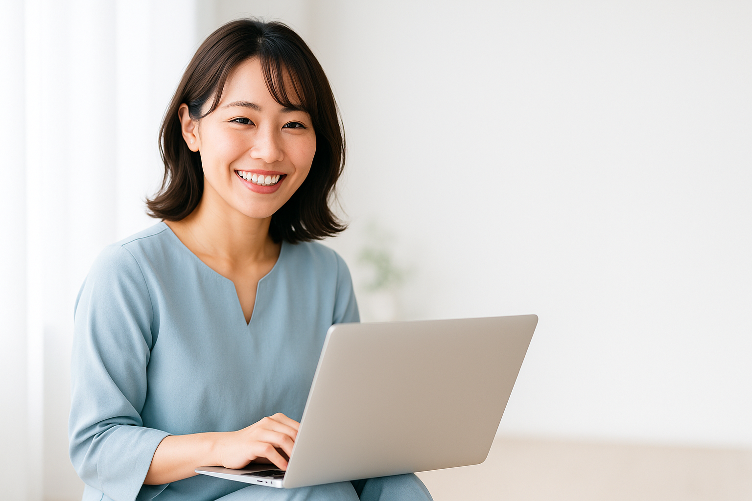 ノートパソコンを使って学ぶ受講生のイメージ